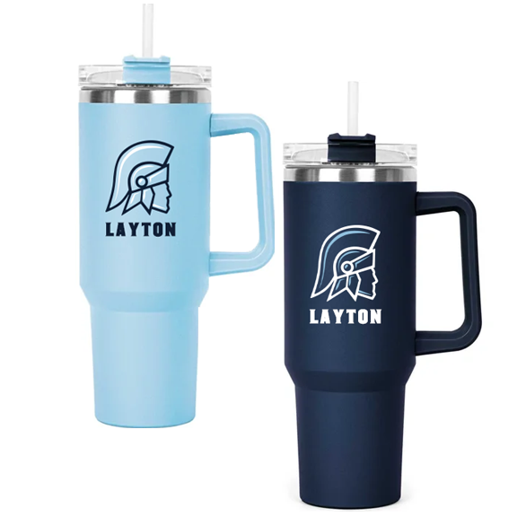 Layton High School Tumbler - 40 oz Travel with Handle - 2 Color Options!