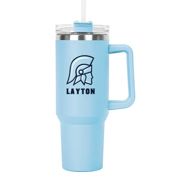 Layton High School Tumbler - 40 oz Travel with Handle - 2 Color Options!