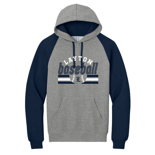 Layton Baseball- Colorblock Raglan Hoodie Sweatshirt