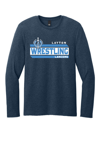 Layton Wrestling - Long Sleeve Tshirt - Navy Heather