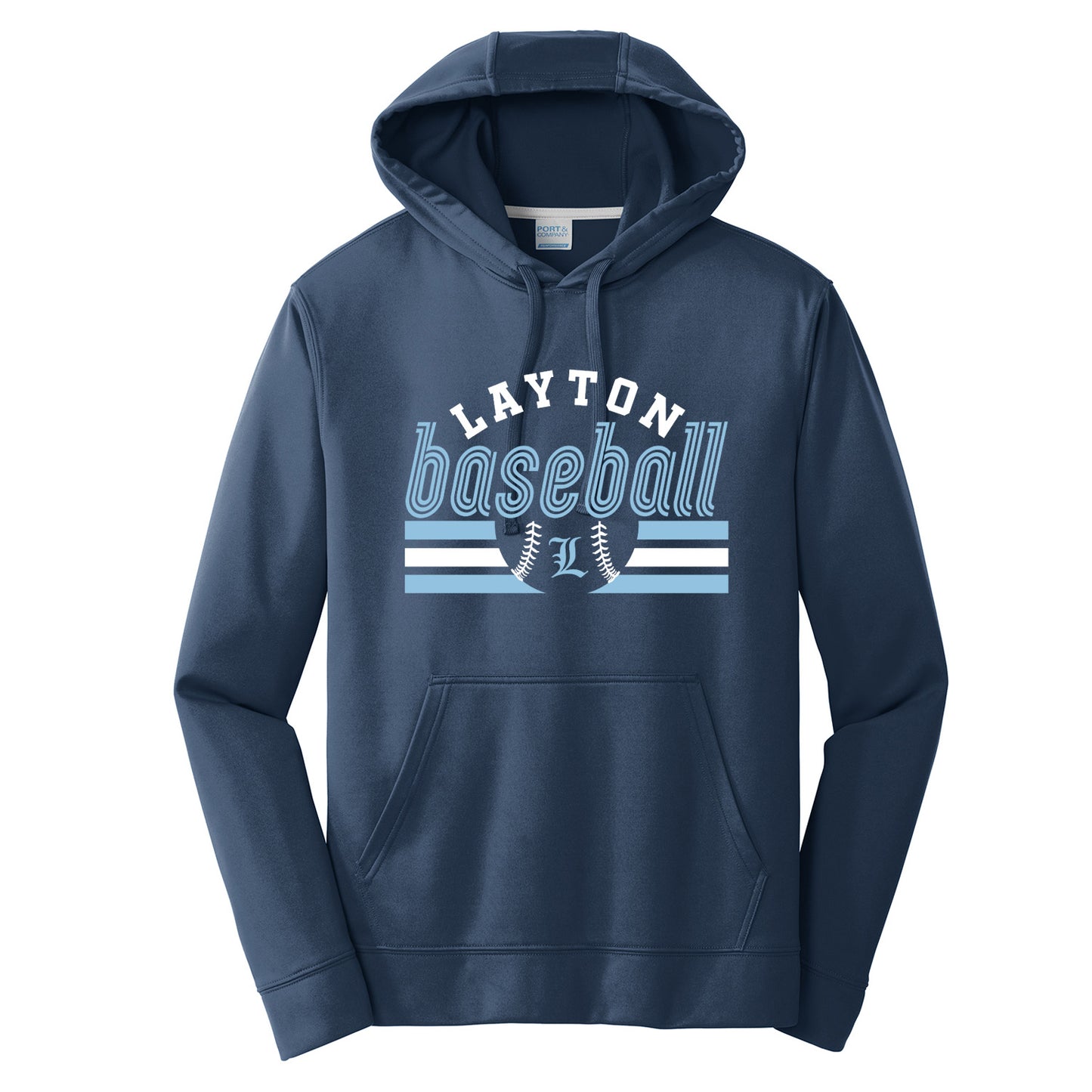 Layton Baseball- Performance Fleece Pullover Hooded Sweatshirt