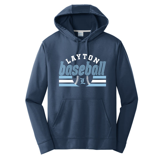 Layton Baseball- Performance Fleece Pullover Hooded Sweatshirt