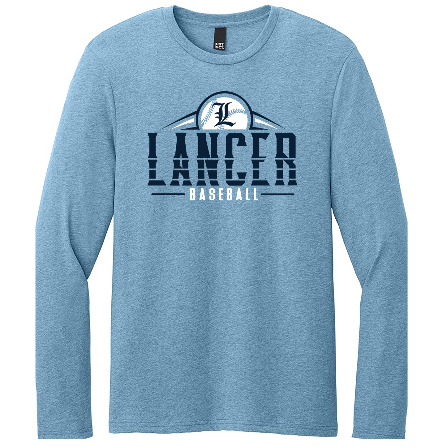 Layton Baseball Unisex Long Sleeve Tshirt- Light Blue