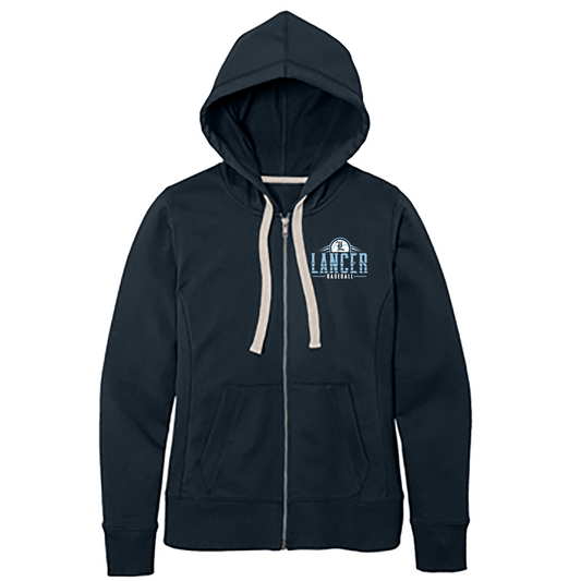 Layton Baseball WOMENS Zip Up Hoodie- Navy