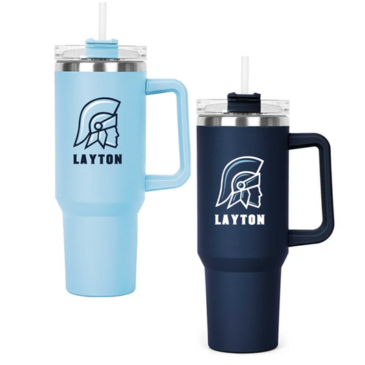 Layton High School Tumbler  - 40 oz Travel with Handle - 2 Color Options!