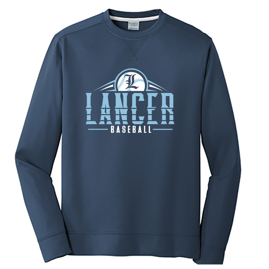 Layton Baseball Unisex Crew Sweatshirt- Navy