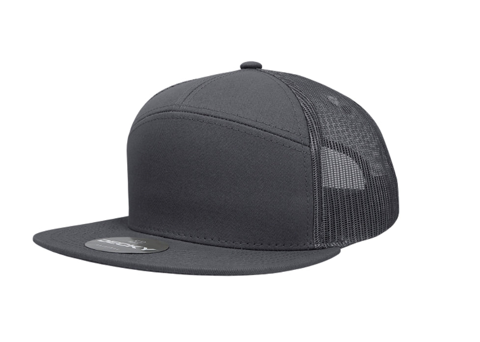 Decky 7 panel trucker hat